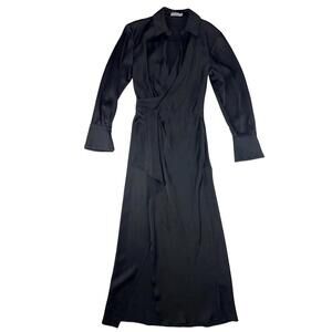 Simkhai Talita Draped V-Neck Maxi Dress Black Size 4 US